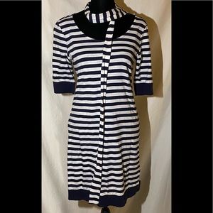 Banana Republic blue and white striped dress